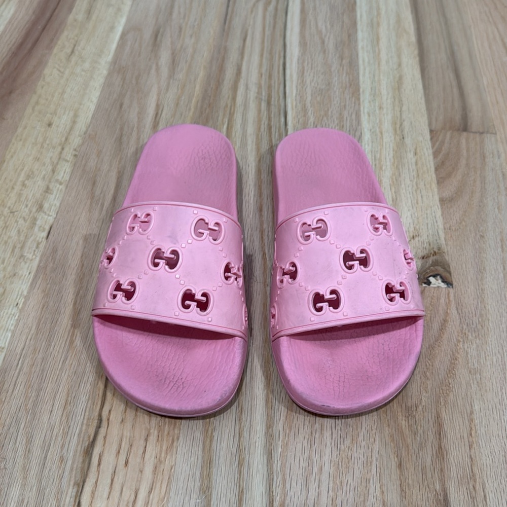 Pink Gucci Slides - image 1
